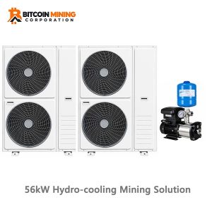 56KW Hydro Mining Solution Capacity Antminer 12 Units Whatsminer Avalon 8 Units