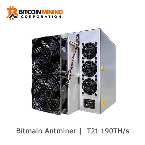 USED BITMAIN ANTMINER T21 190TH MINER BITCOIN BCH TRC ACOIN CURE XJO